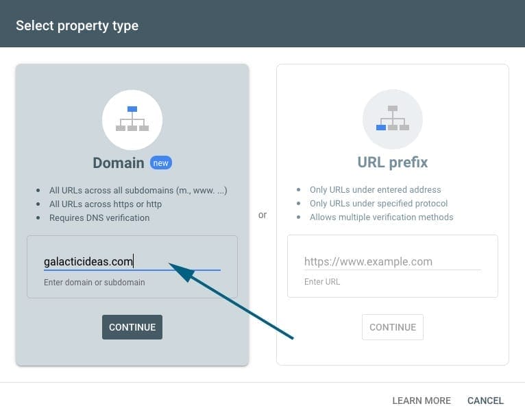 Add domain property