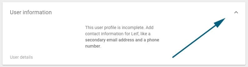 Gmail user info
