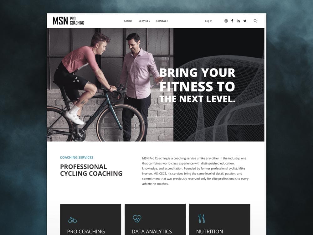 The User Interface design for kss fitness website, created by a top web design agency.
